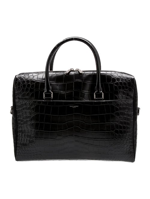 Saint Laurent Embossed Leather Duffle