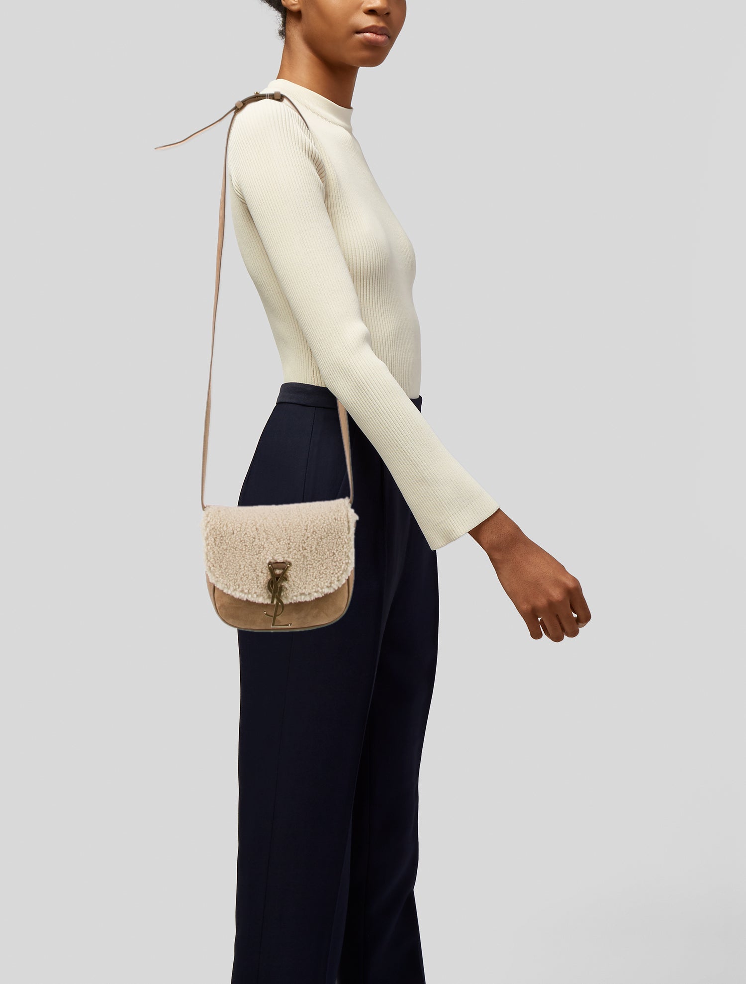 Saint Laurent Suede Kaia Small