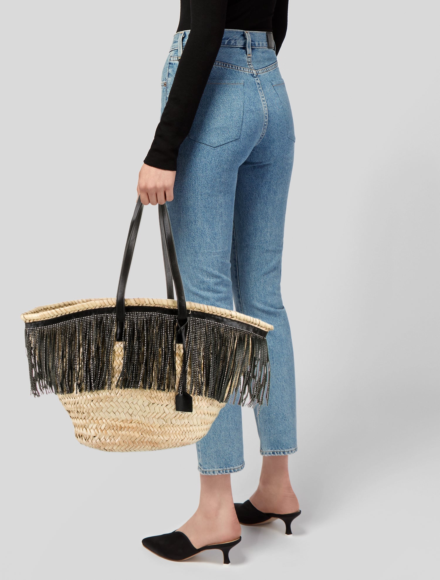 Saint Laurent Straw Panier