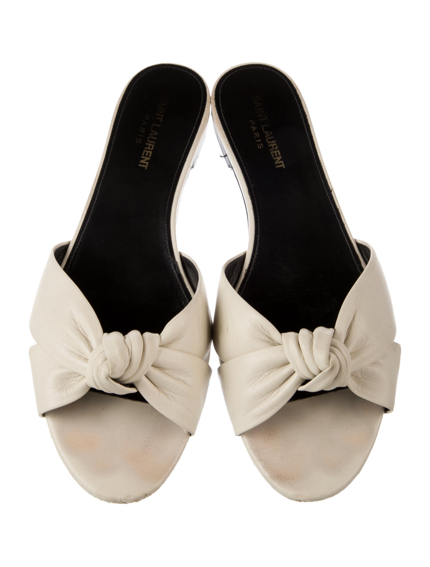 Saint Laurent Leather Slides