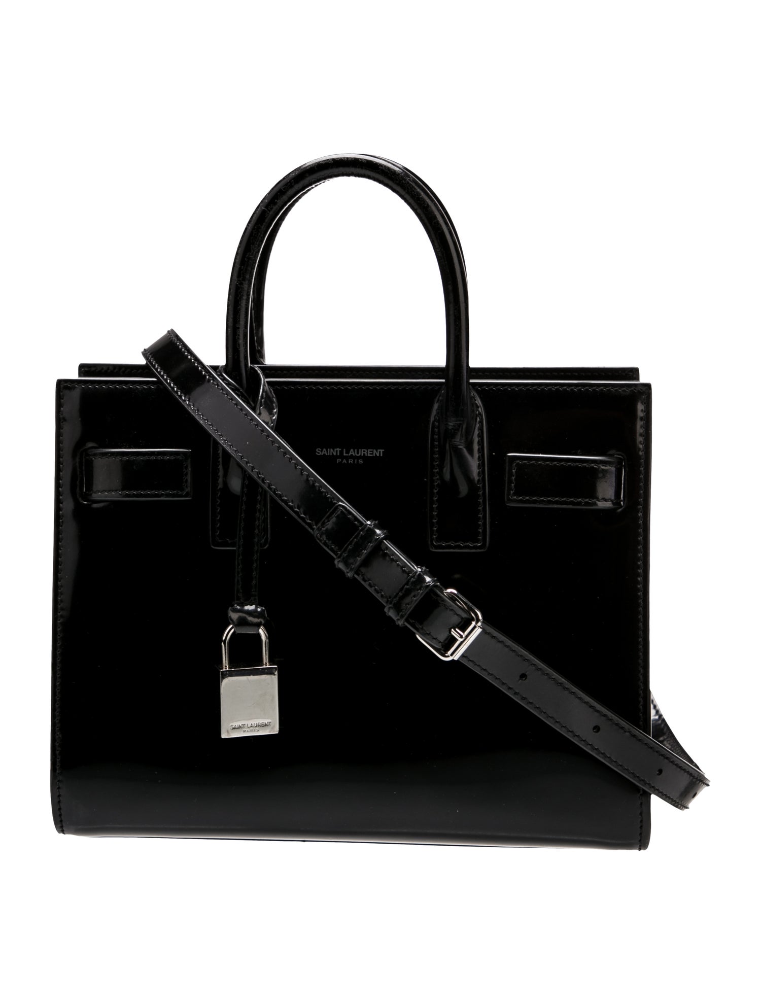 Saint Laurent Patent Leather Sac De Jour Nano 2023