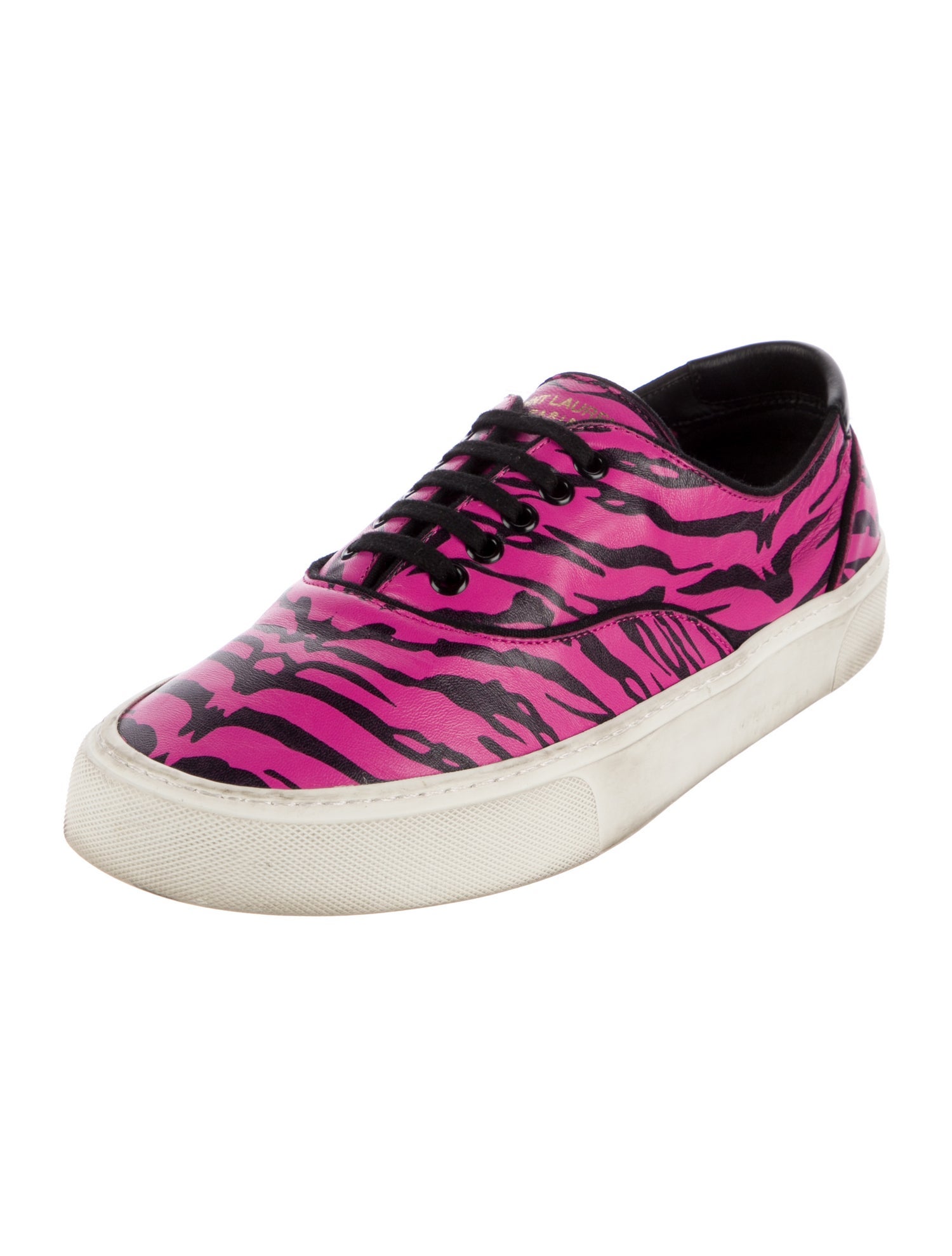 Saint Laurent Leather Printed Sneakers