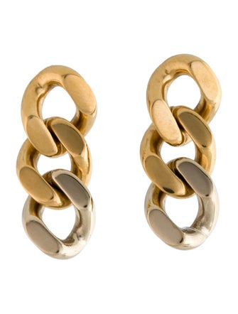 Saint Laurent Curb Chain-Link Drop Earrings