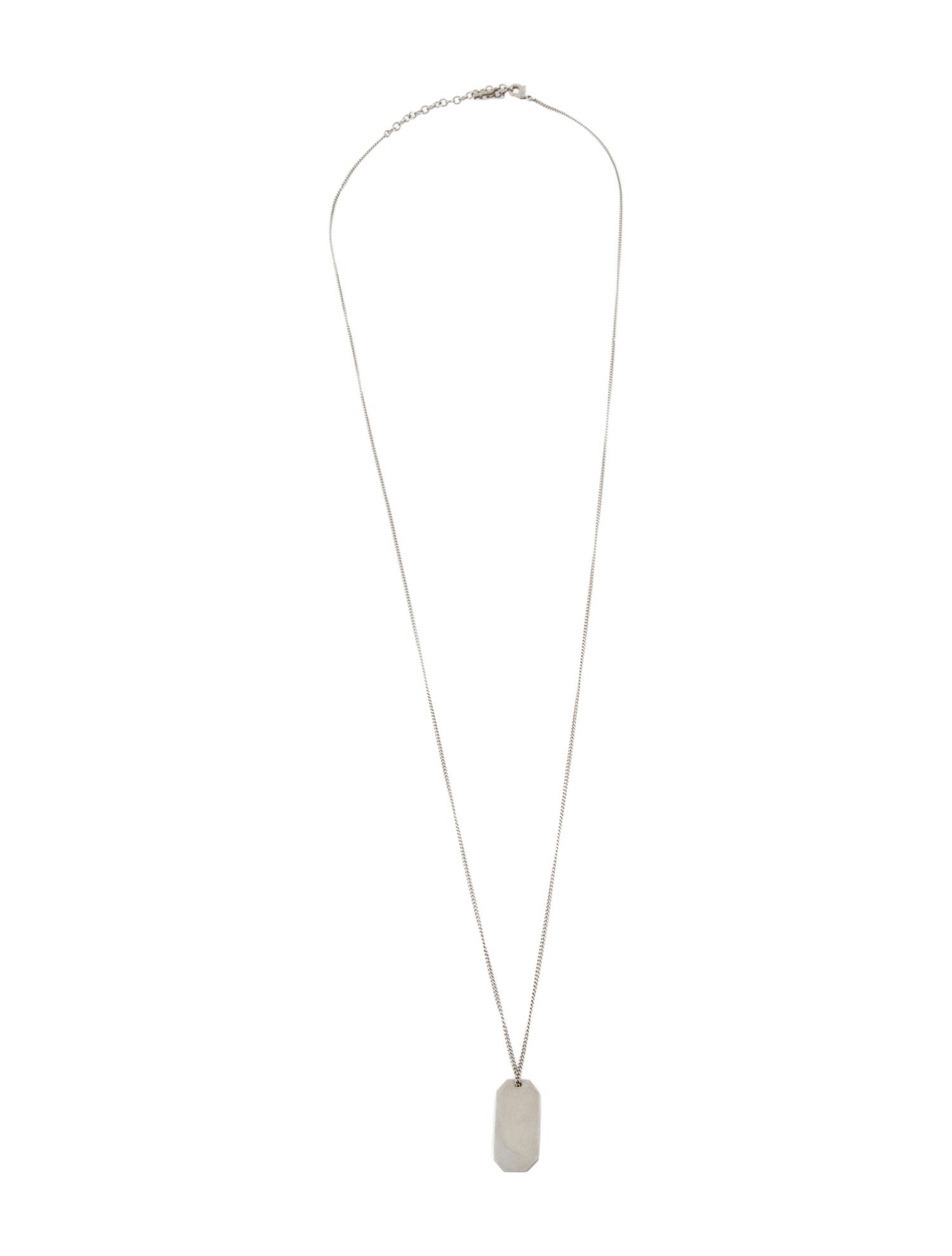 Saint Laurent Dog Tag Pendant Necklace