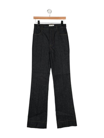 Saint Laurent High-Rise Wide Leg Jeans