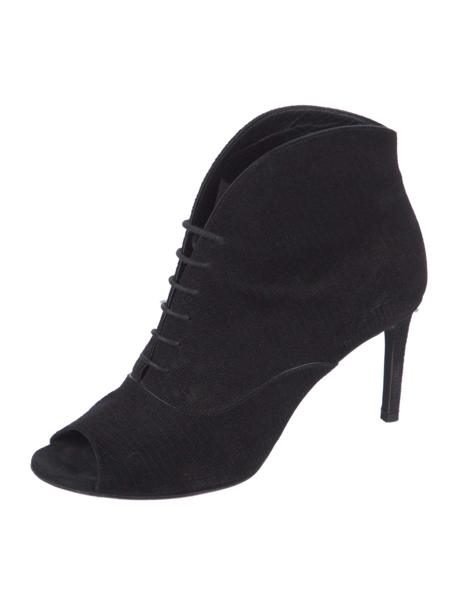 Saint Laurent Suede Lace-Up Boots