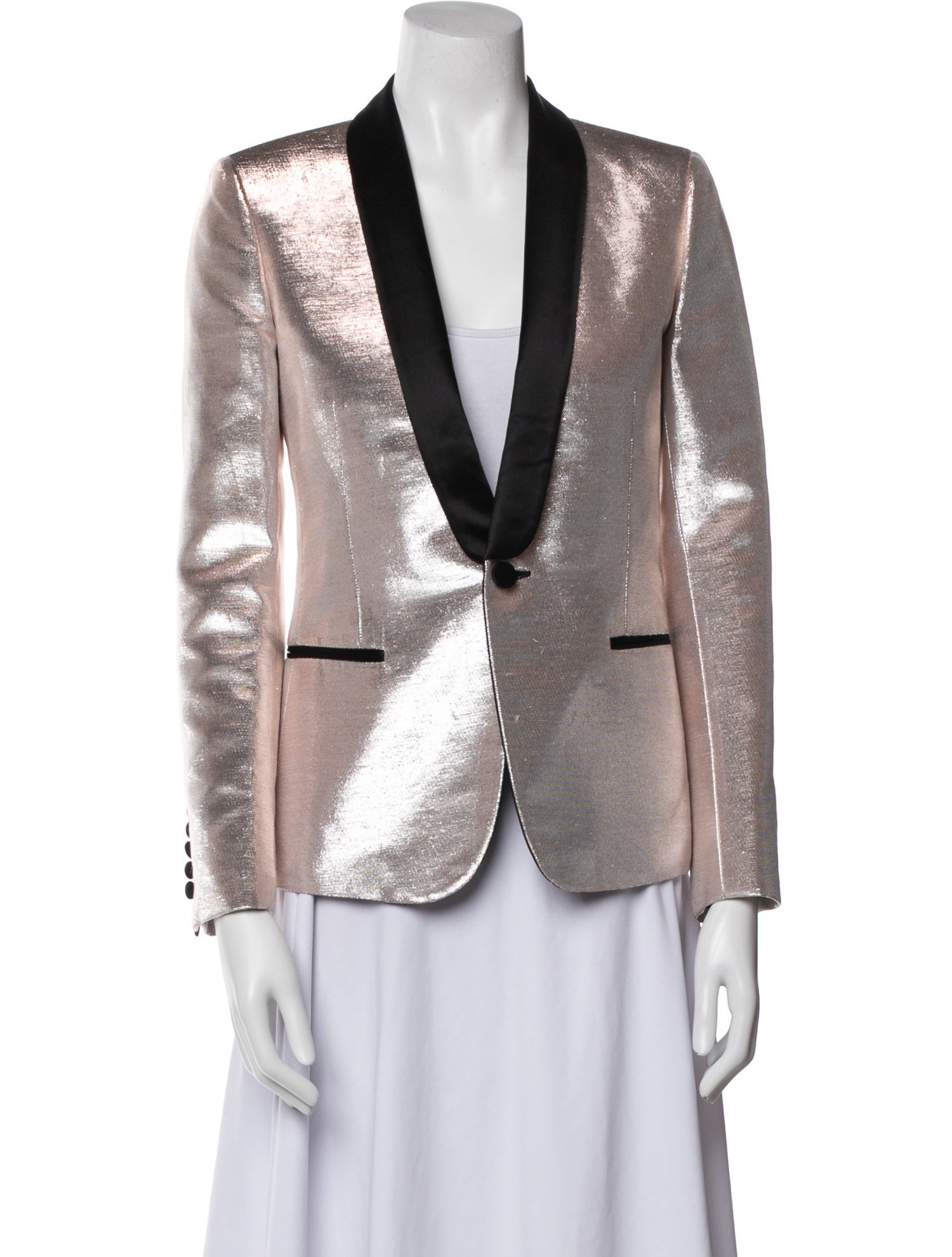 Saint Laurent Colorblock Pattern Evening Jacket