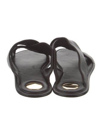 Saint Laurent Leather Slides