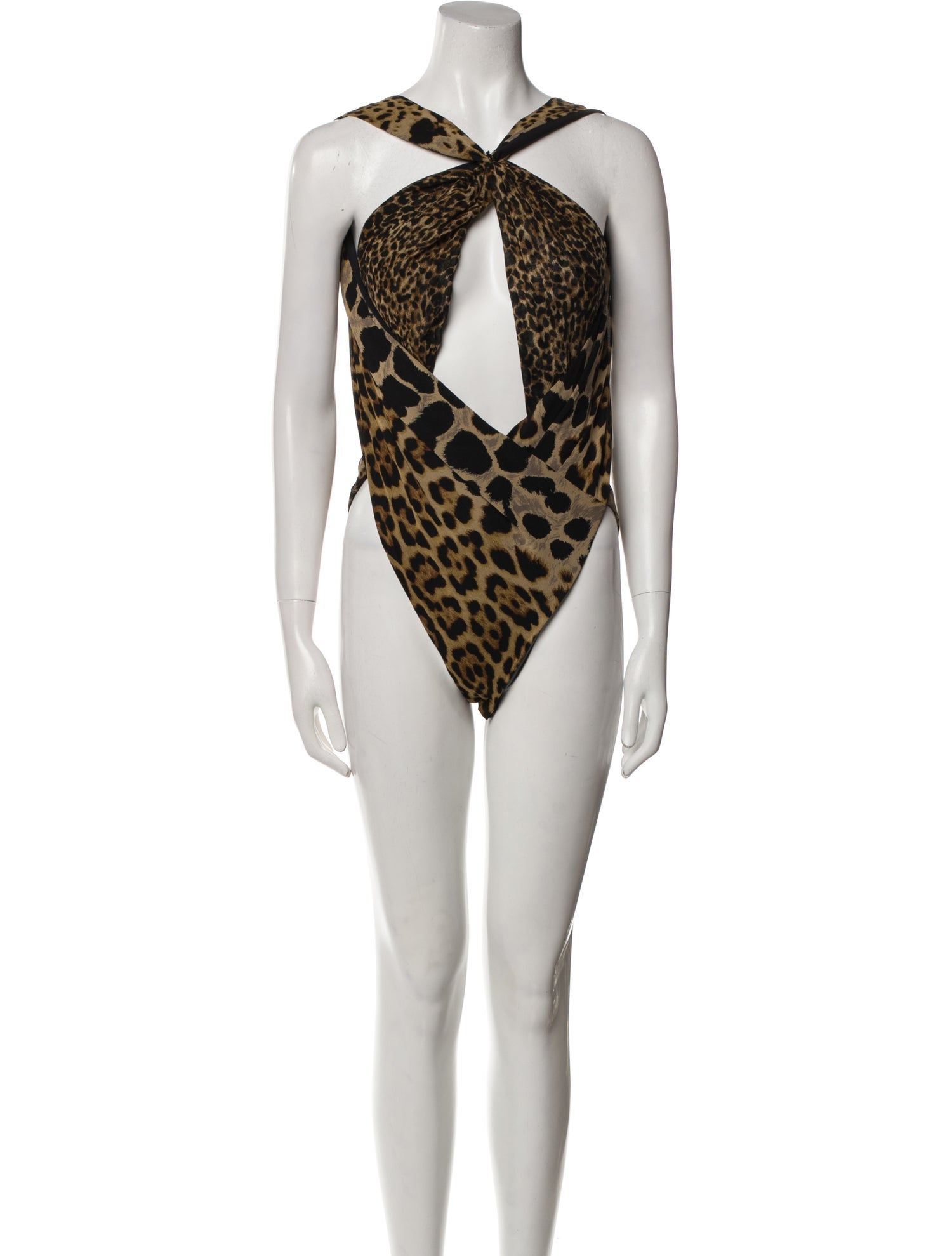 Saint Laurent Animal Print One-Piece