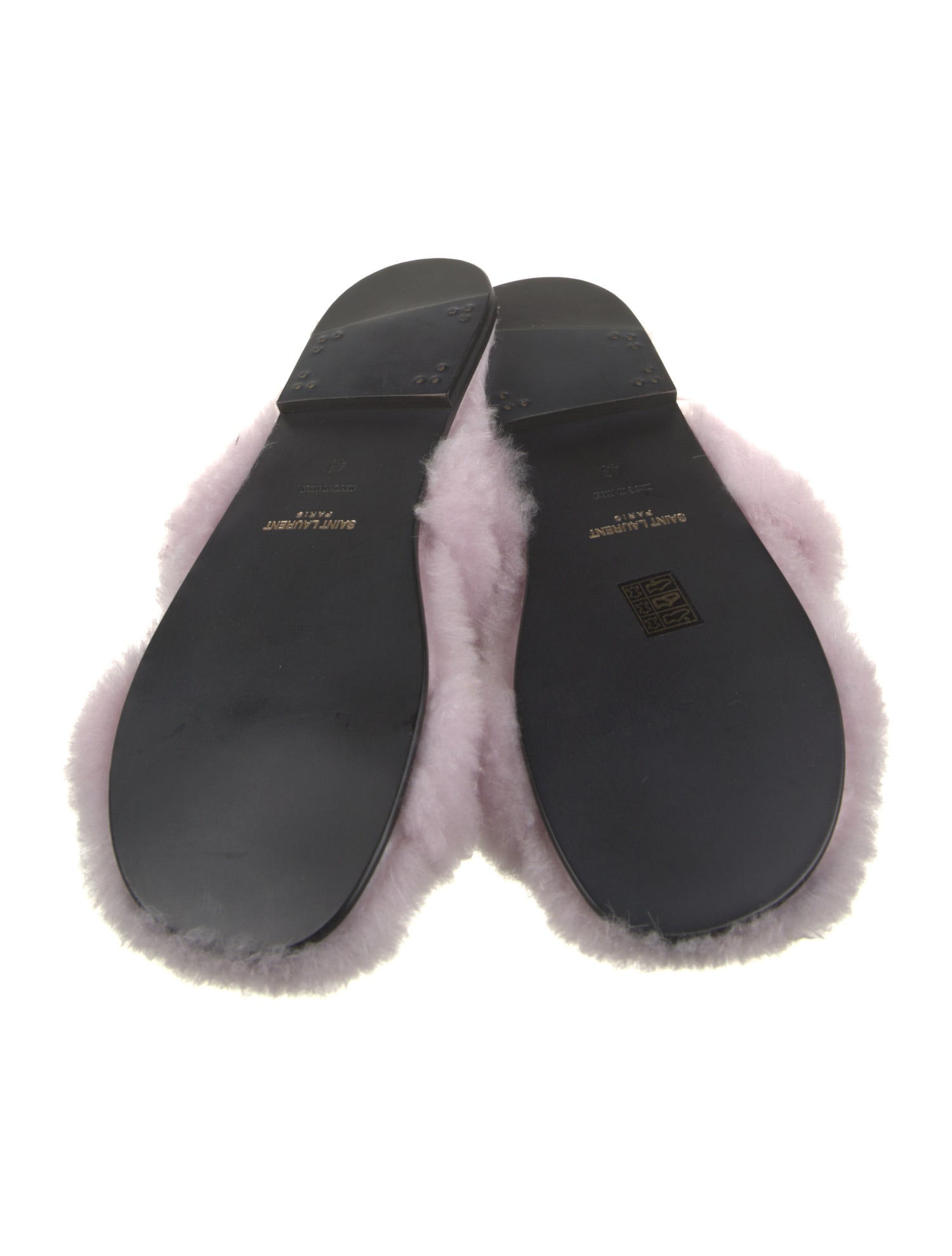 Saint Laurent Fur Slides