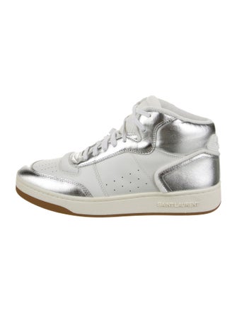 Saint Laurent Leather Colorblock Pattern Sneakers