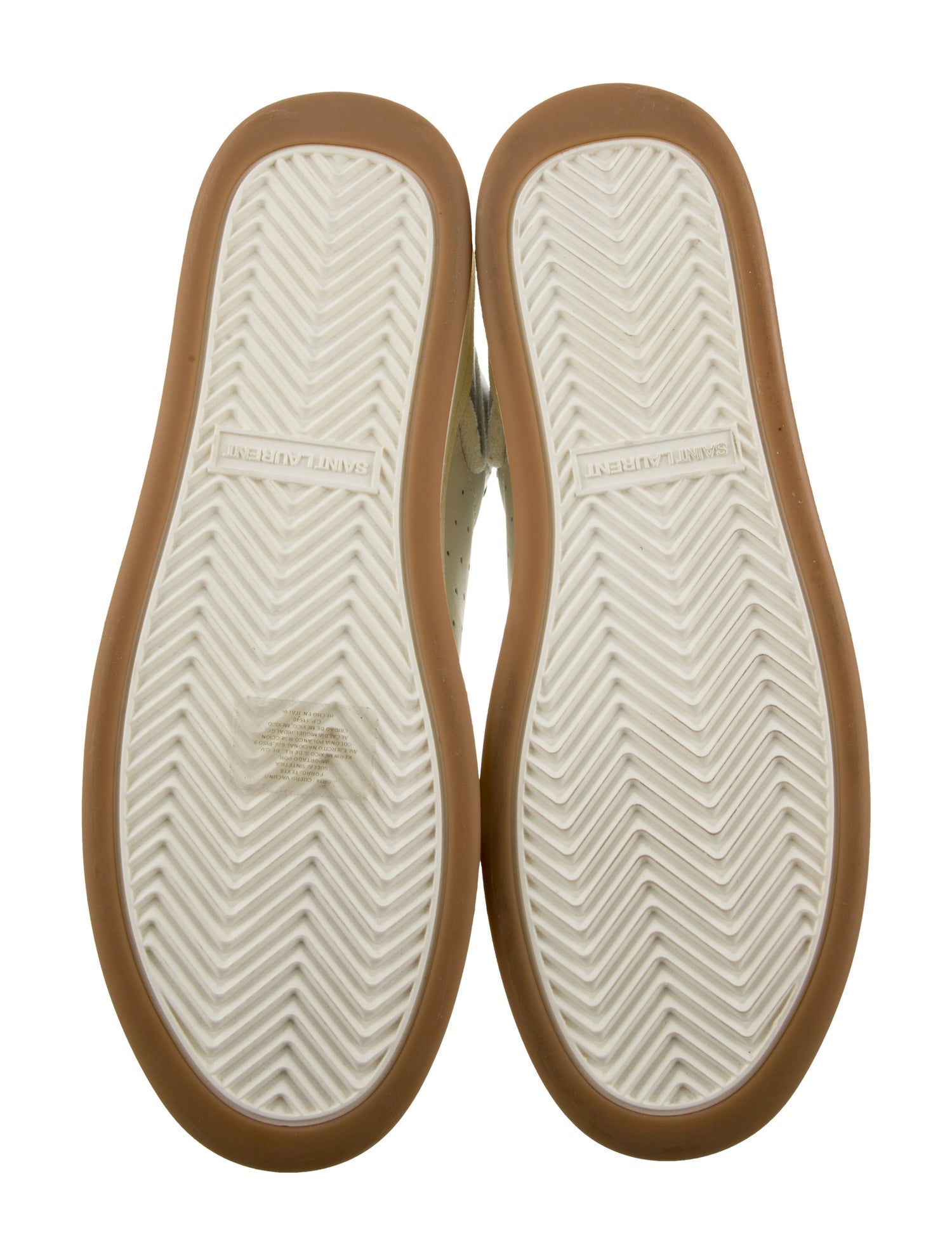 Saint Laurent Leather Colorblock Pattern Sneakers