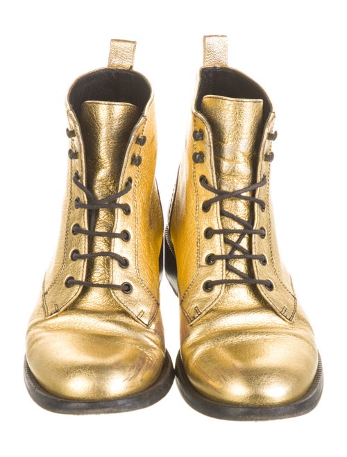 Saint Laurent Leather Combat Boots