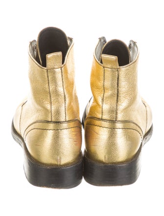 Saint Laurent Leather Combat Boots