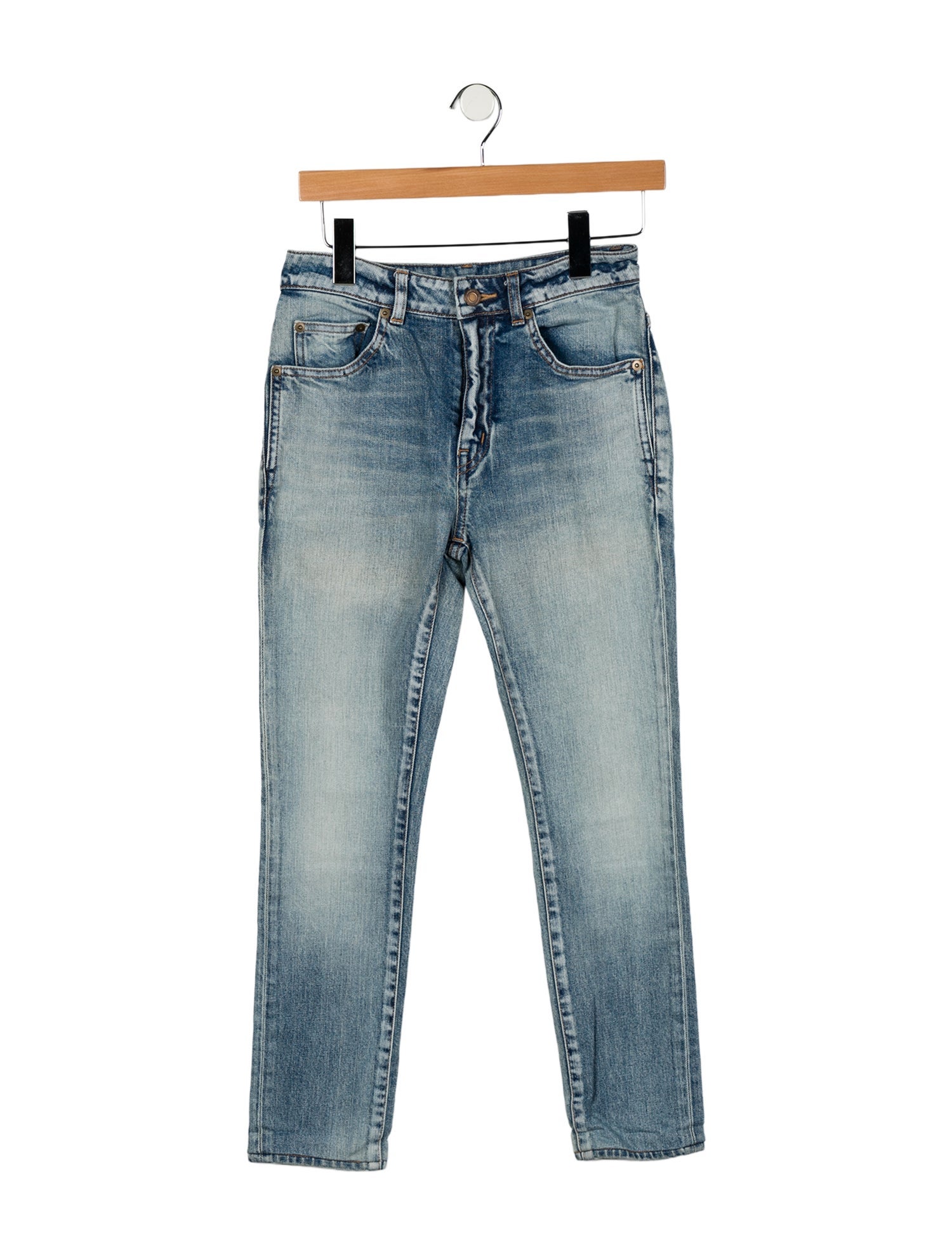 Saint Laurent Mid-Rise Skinny Leg Jeans