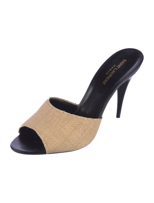 Saint Laurent Raffia Slides