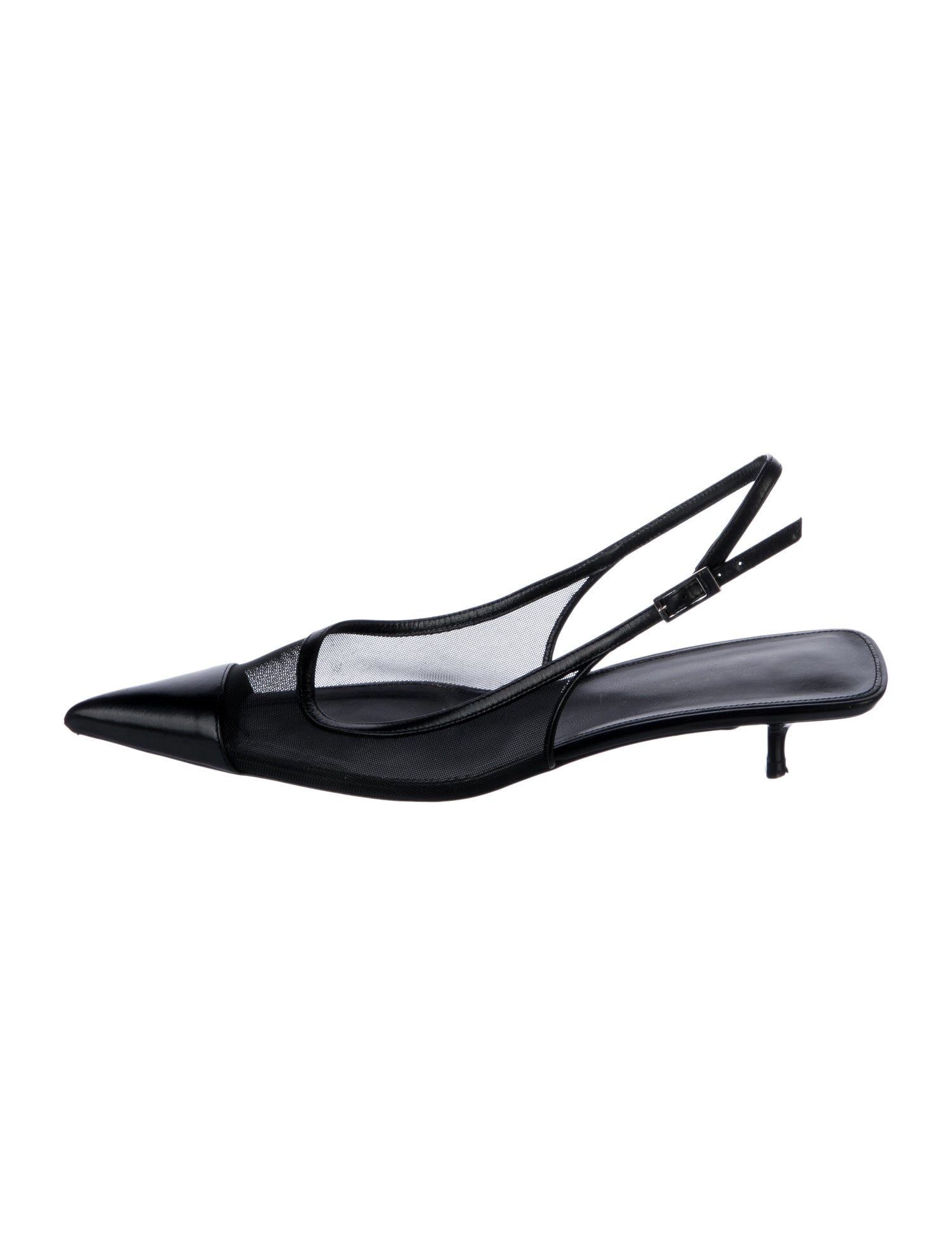 Saint Laurent Mesh Slingback Flats