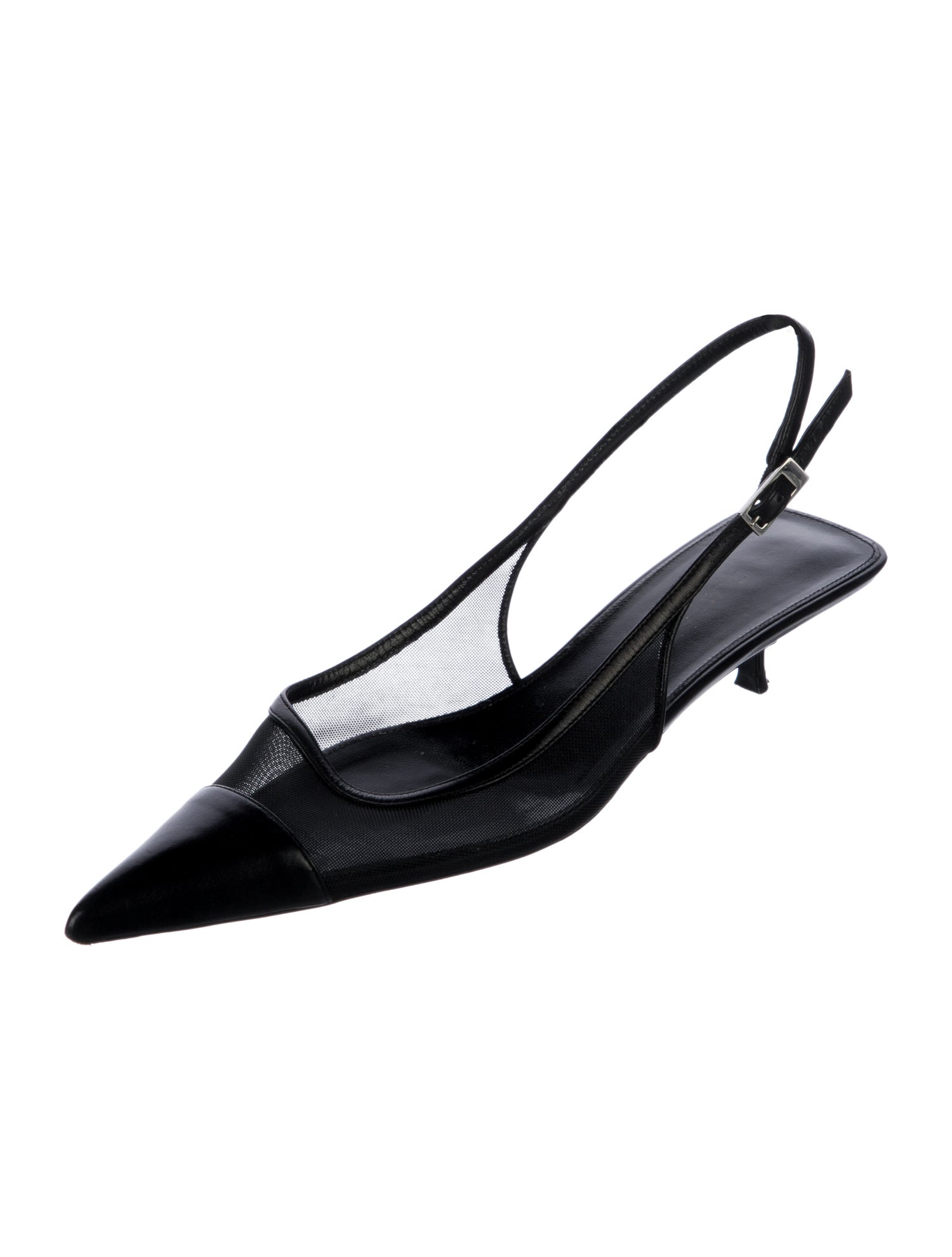 Saint Laurent Mesh Slingback Flats