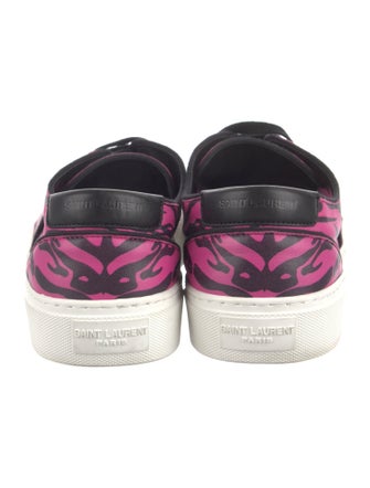 Saint Laurent Leather Printed Sneakers