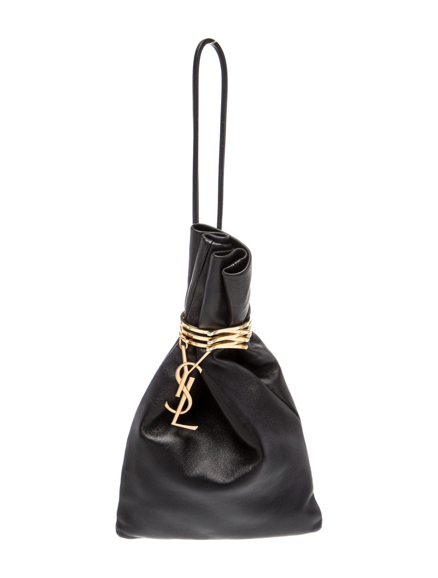 Saint Laurent Leather Leather Pouch Small 2023