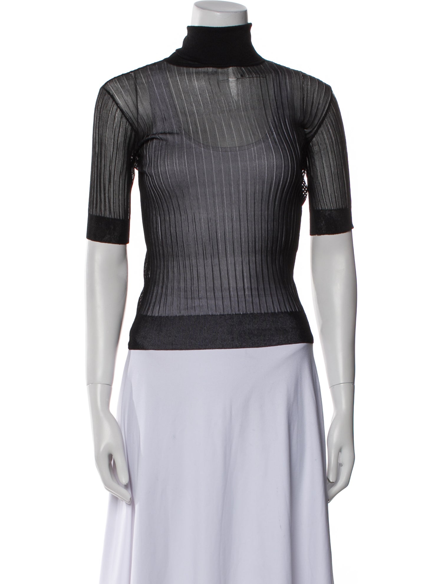 Saint Laurent Silk Turtleneck Top w/ Tags