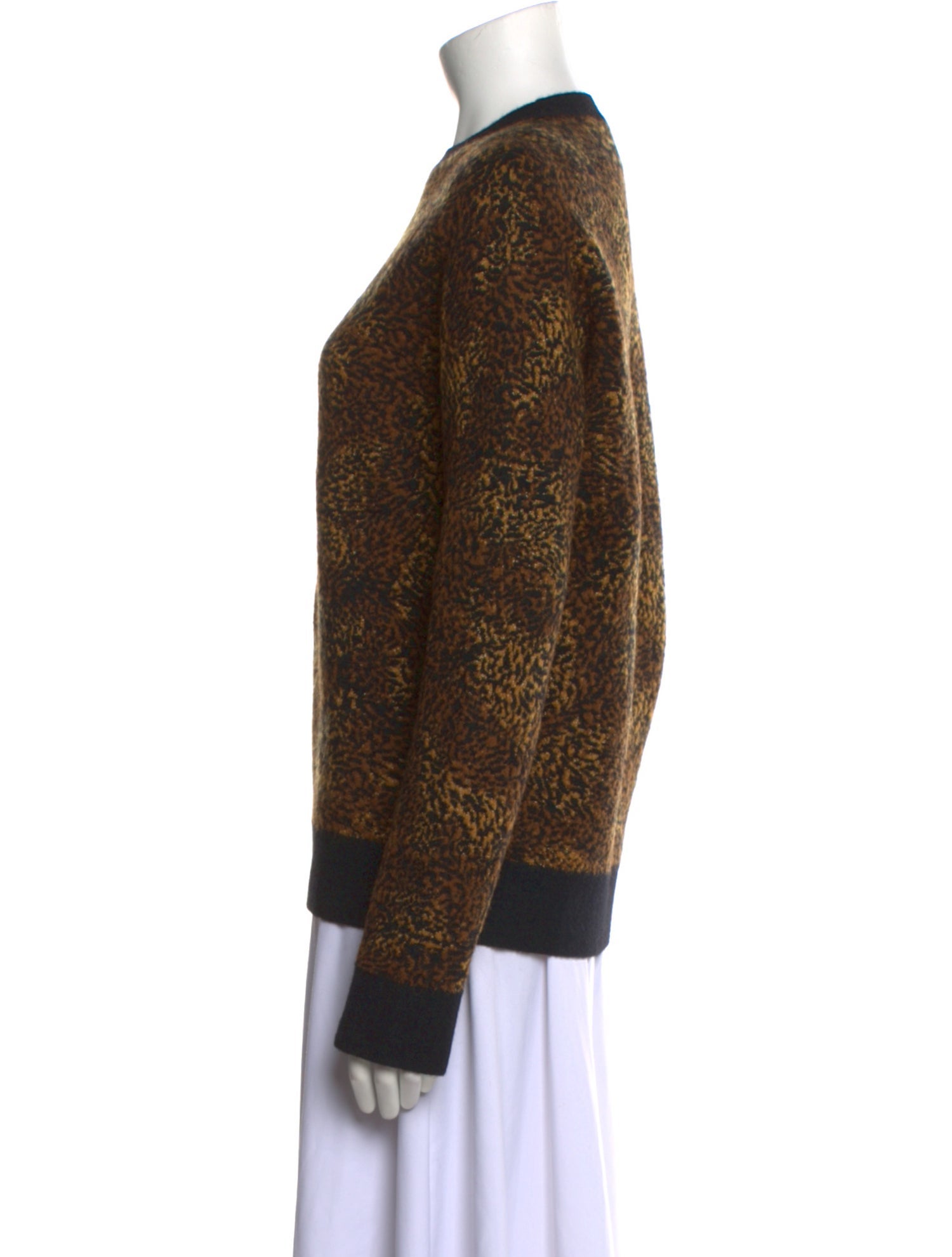 Saint Laurent Printed Crew Neck Sweater