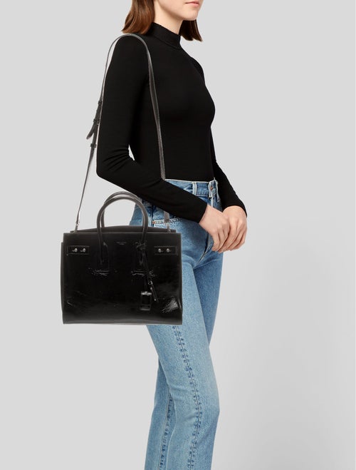Saint Laurent Patent Leather Sac De Jour Medium