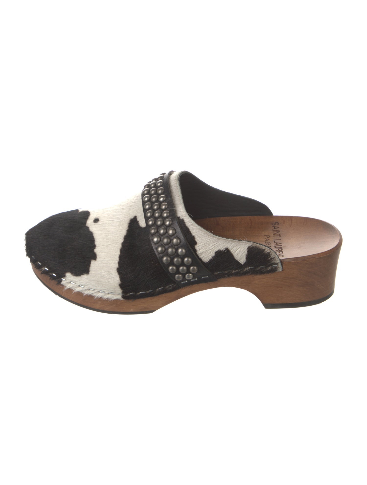 Saint Laurent Ponyhair Printed Slingback Flats