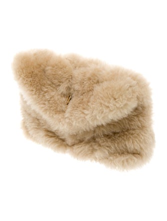 Saint Laurent Shearling Monogram Puffer Pouch Small