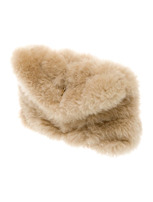 Saint Laurent Shearling Monogram Puffer Pouch Small