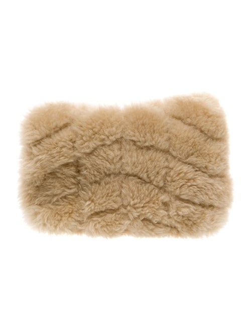 Saint Laurent Shearling Monogram Puffer Pouch Small