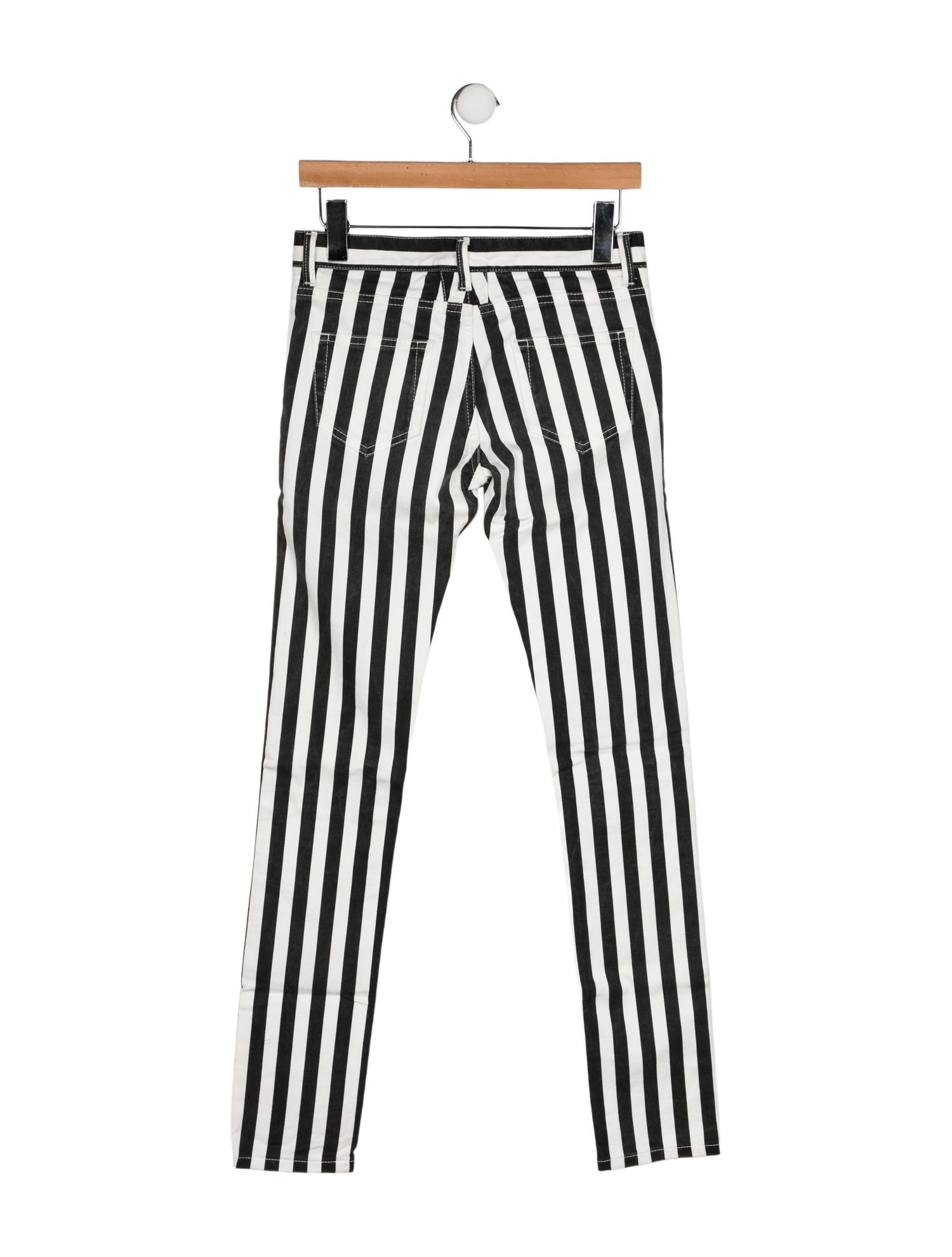 Saint Laurent Striped Skinny Leg Pants