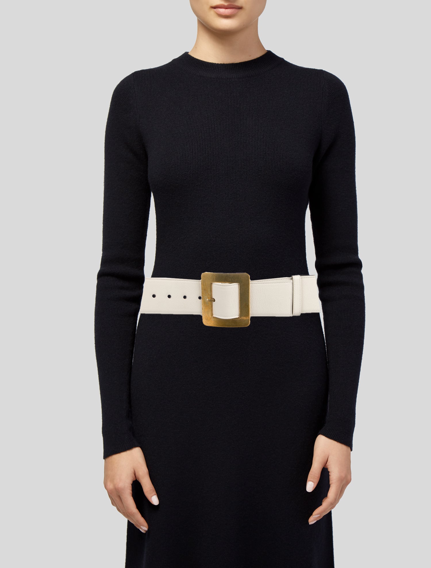 Saint Laurent Wide Leather Waist Belt