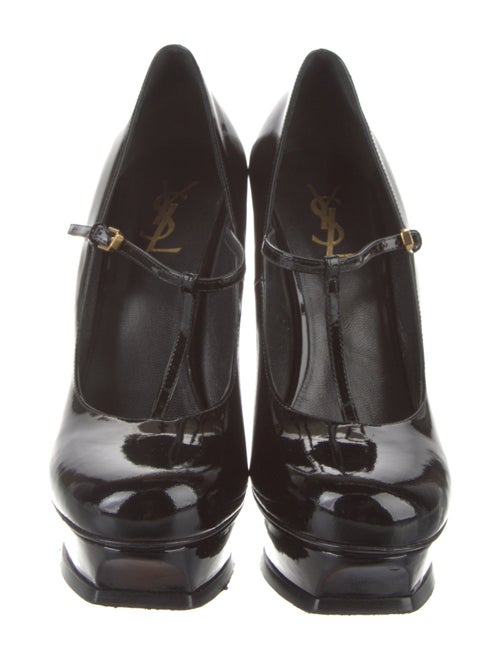Saint Laurent Patent Leather T-Strap Pumps