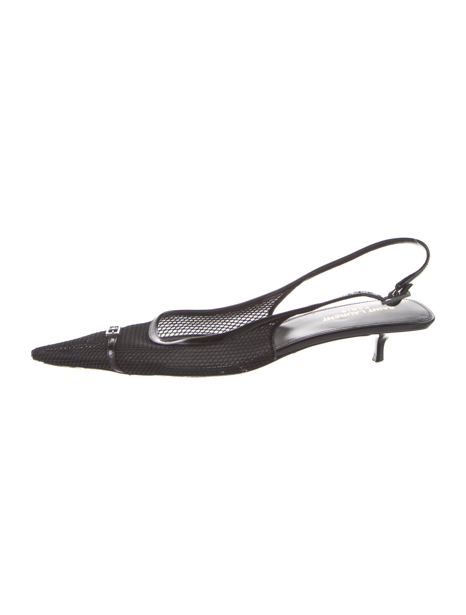 Saint Laurent Mesh Mesh Accents Slingback Pumps