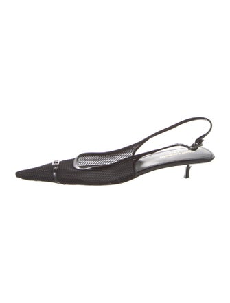 Saint Laurent Mesh Mesh Accents Slingback Pumps