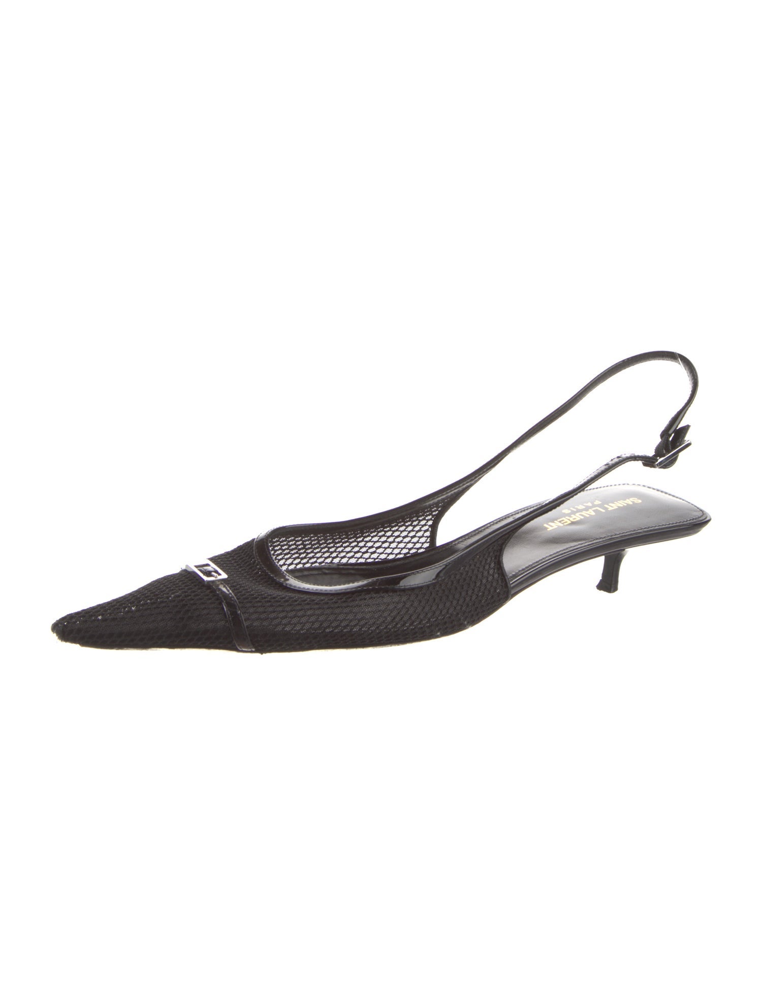 Saint Laurent Mesh Mesh Accents Slingback Pumps