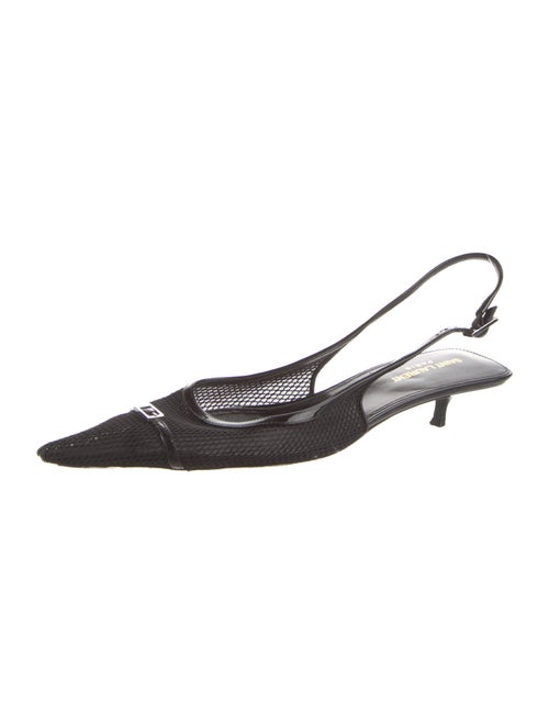 Saint Laurent Mesh Mesh Accents Slingback Pumps