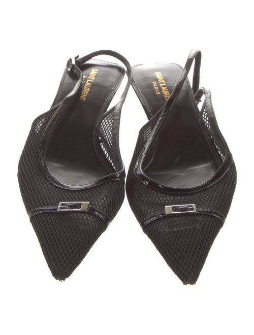 Saint Laurent Mesh Mesh Accents Slingback Pumps