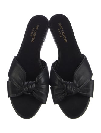 Saint Laurent Leather Slides