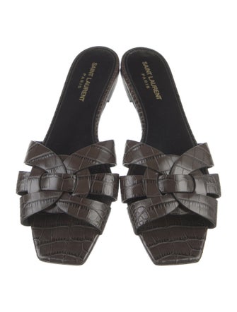 Saint Laurent Leather Slides