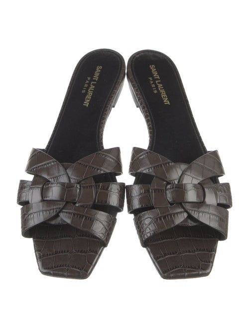 Saint Laurent Leather Slides