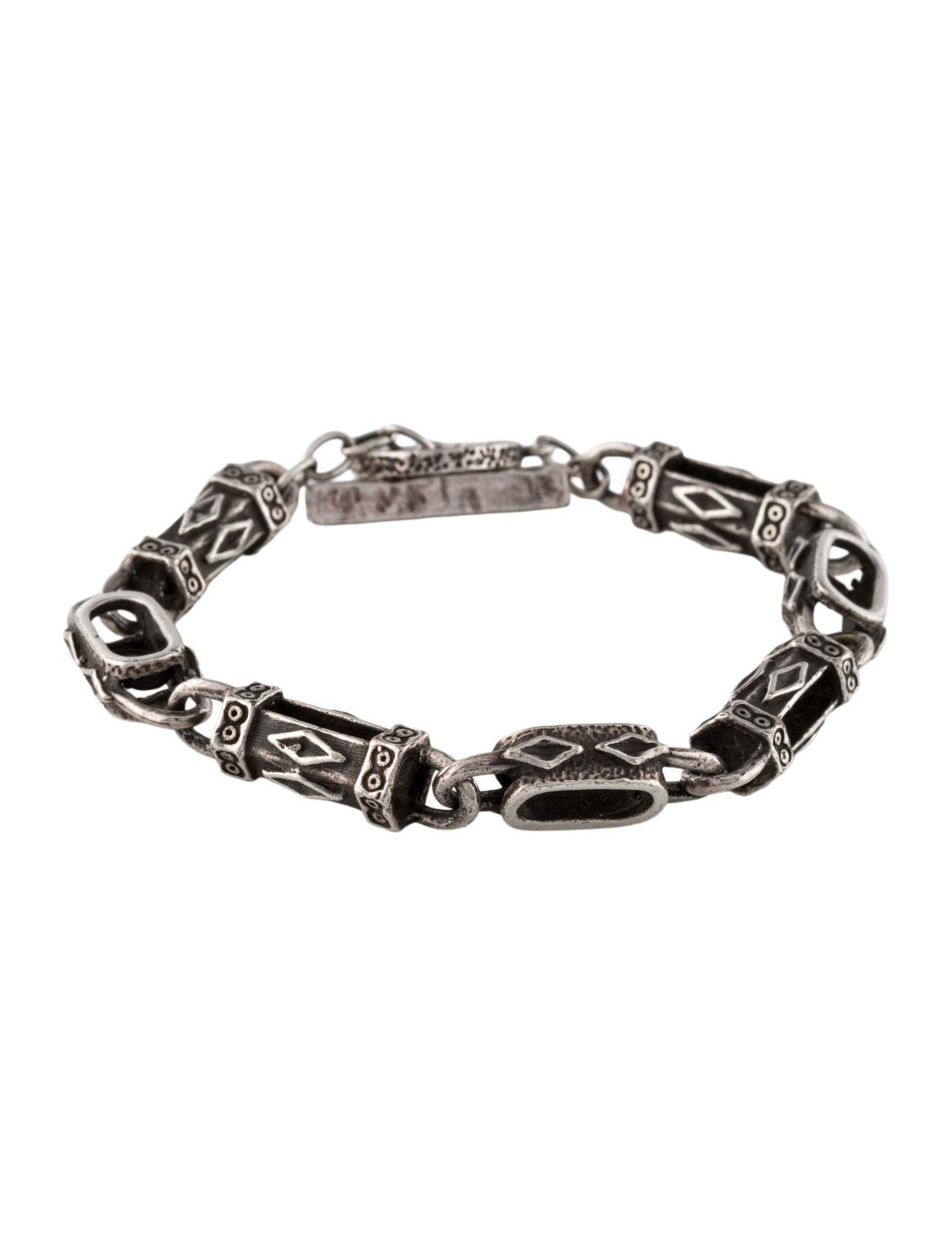 Saint Laurent Textured Chain Link Bracelet