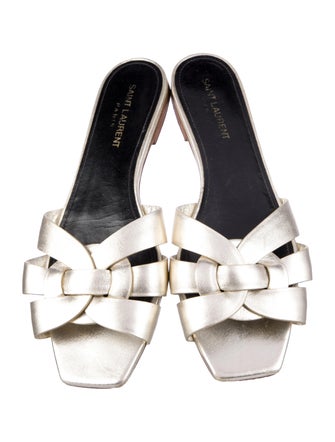 Saint Laurent Leather Slides