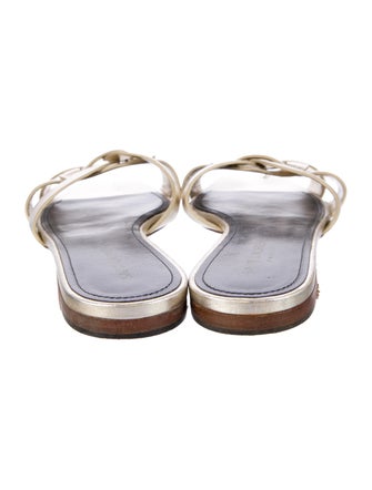 Saint Laurent Leather Slides