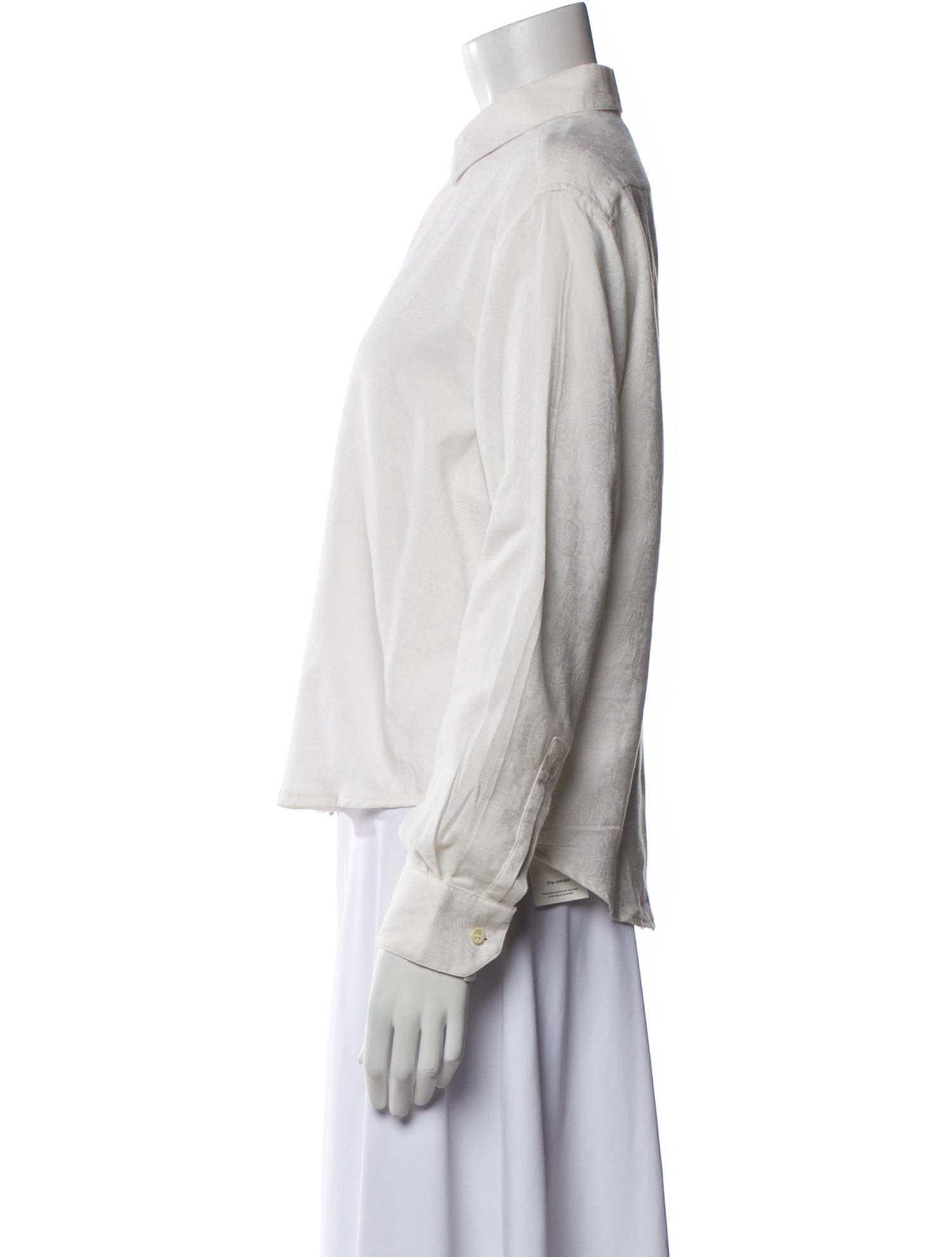 Saint Laurent Long Sleeve Button-Up Top