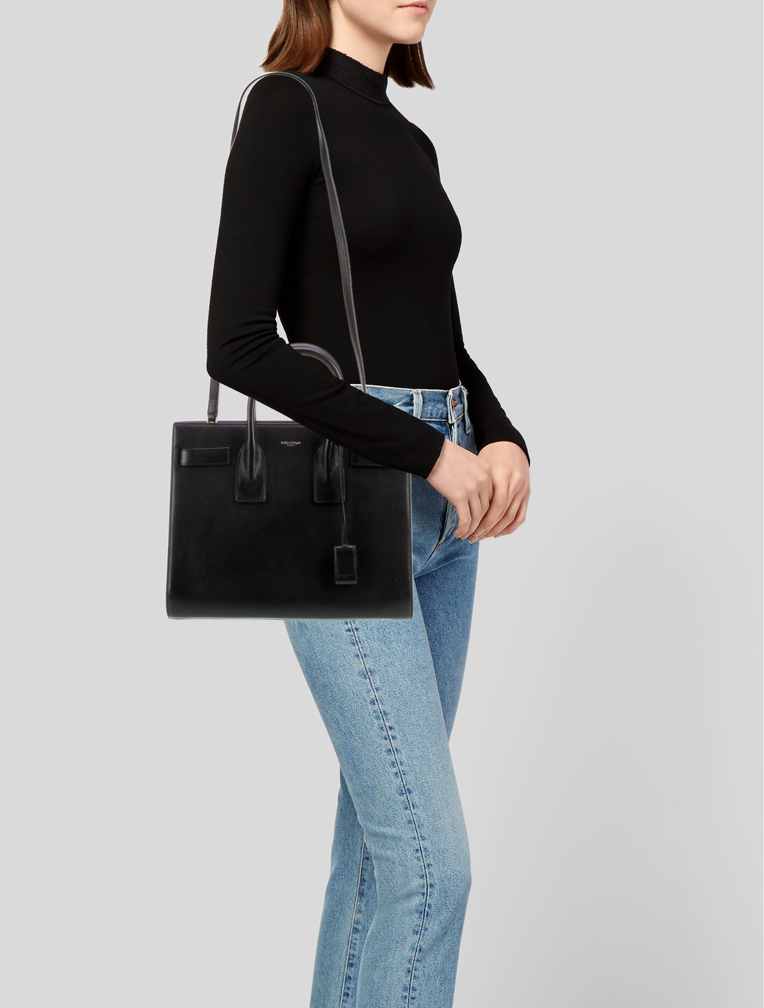 Saint Laurent Leather Sac De Jour Small