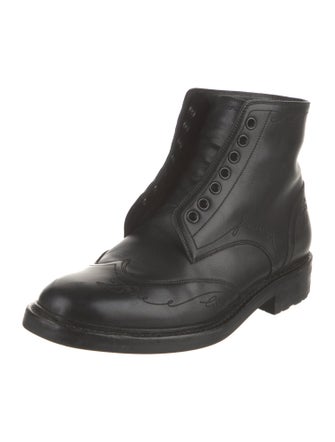 Saint Laurent Leather Combat Boots
