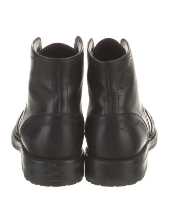Saint Laurent Leather Combat Boots