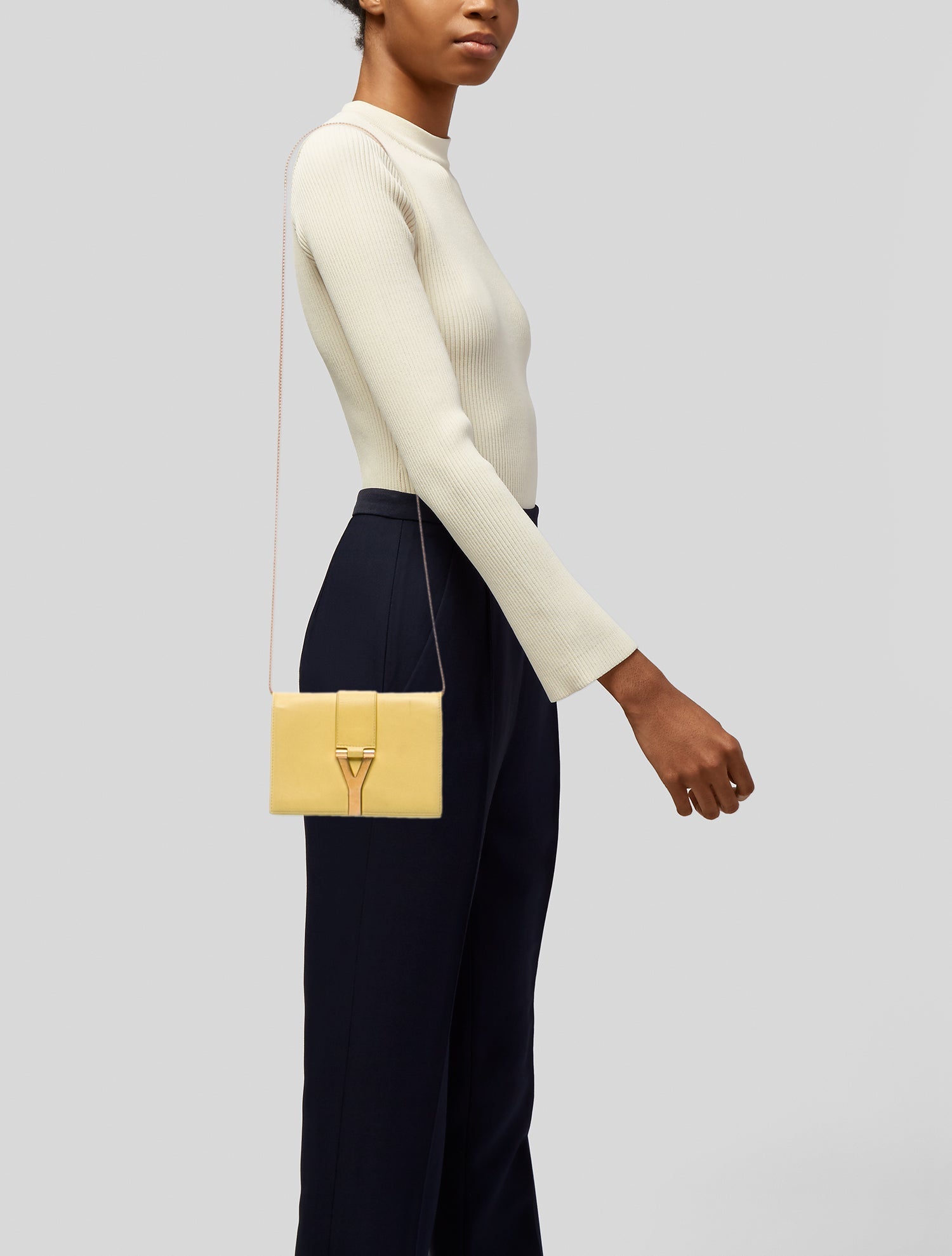 Saint Laurent Leather Clutch Mini